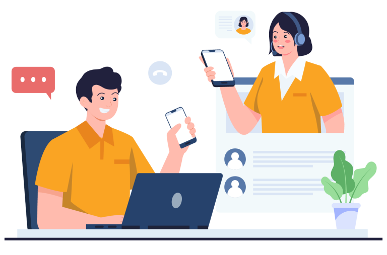 A business owner and marketer are discussing SEO strategy